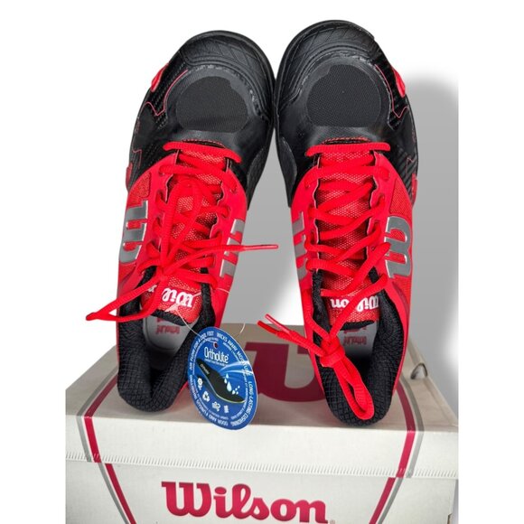 Wilson Rush Pro 2.0 Mens Tennis Shoes Size 7.5 Red White Black New - Picture 5 of 9